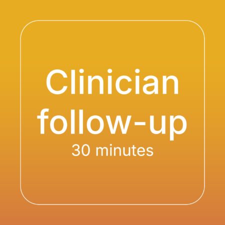 Clinician follow-up session (30 minutes)